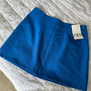 NWT Zara Blue Mini Skirt